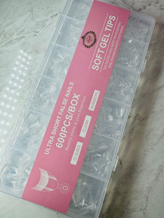 TIP SHORT GEL ALMOND ROSA 600 PZ